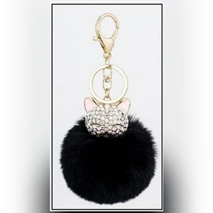 ‼️CLEARANCE PRICE FIRM‼️🐱Cat Puff Keychain🐱